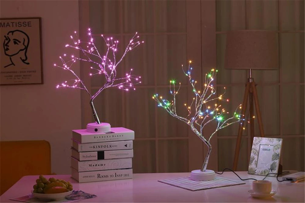 LED Night Light Mini Christmas Tree Copper