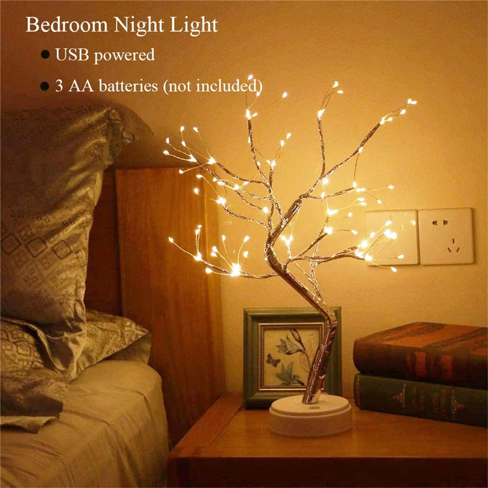 LED Night Light Mini Christmas Tree Copper