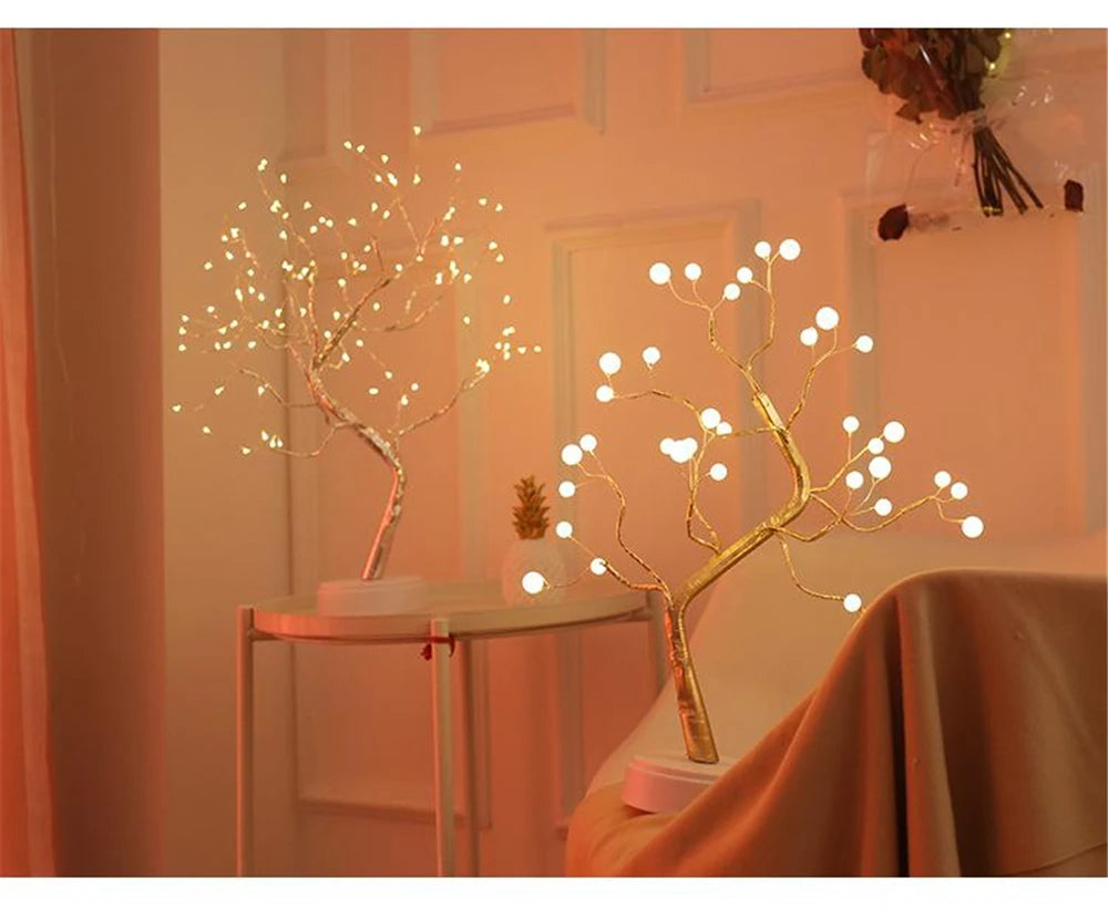 LED Night Light Mini Christmas Tree Copper
