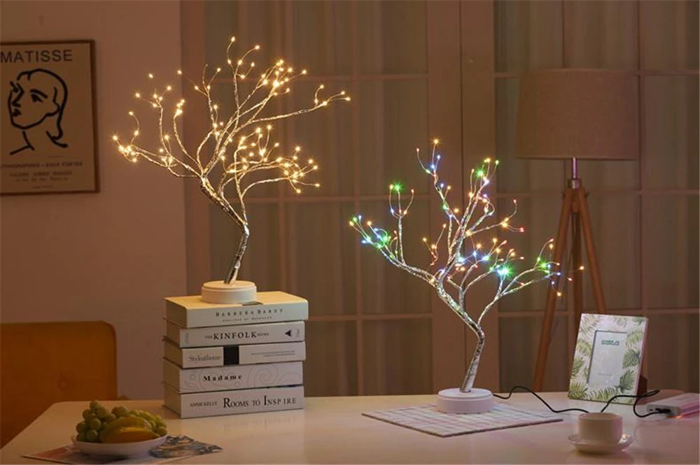 LED Night Light Mini Christmas Tree Copper