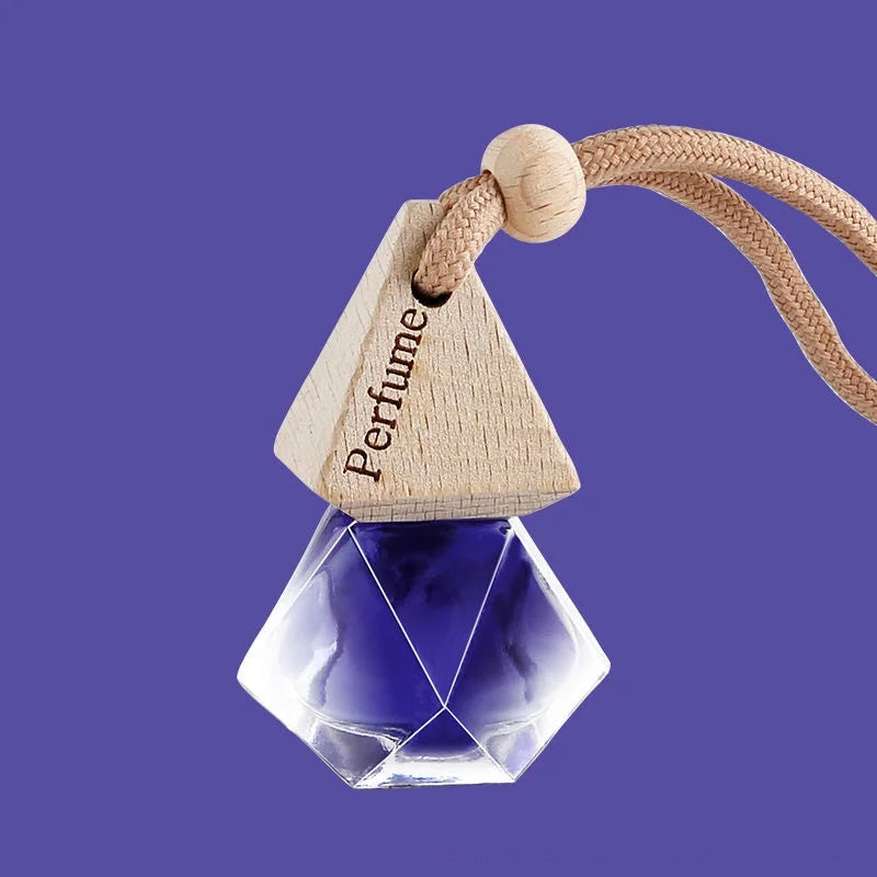 Wood Hanging Car Air Freshener Diffuser Perfume Aromatherapy Essential Oil Bottle Hanging Car Air Freshener Car Auto Accessories