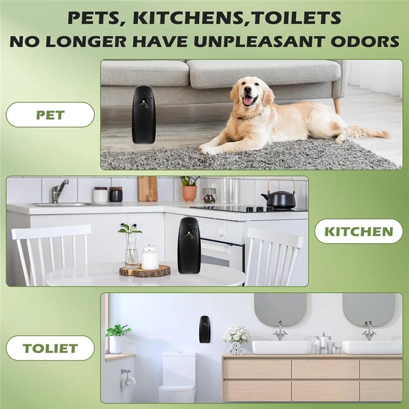 A69efor Room/Restroom Compatible Automatic Air Freshener Spray-Dispenser,Multiple Time Scent/Mist Release Setting Options