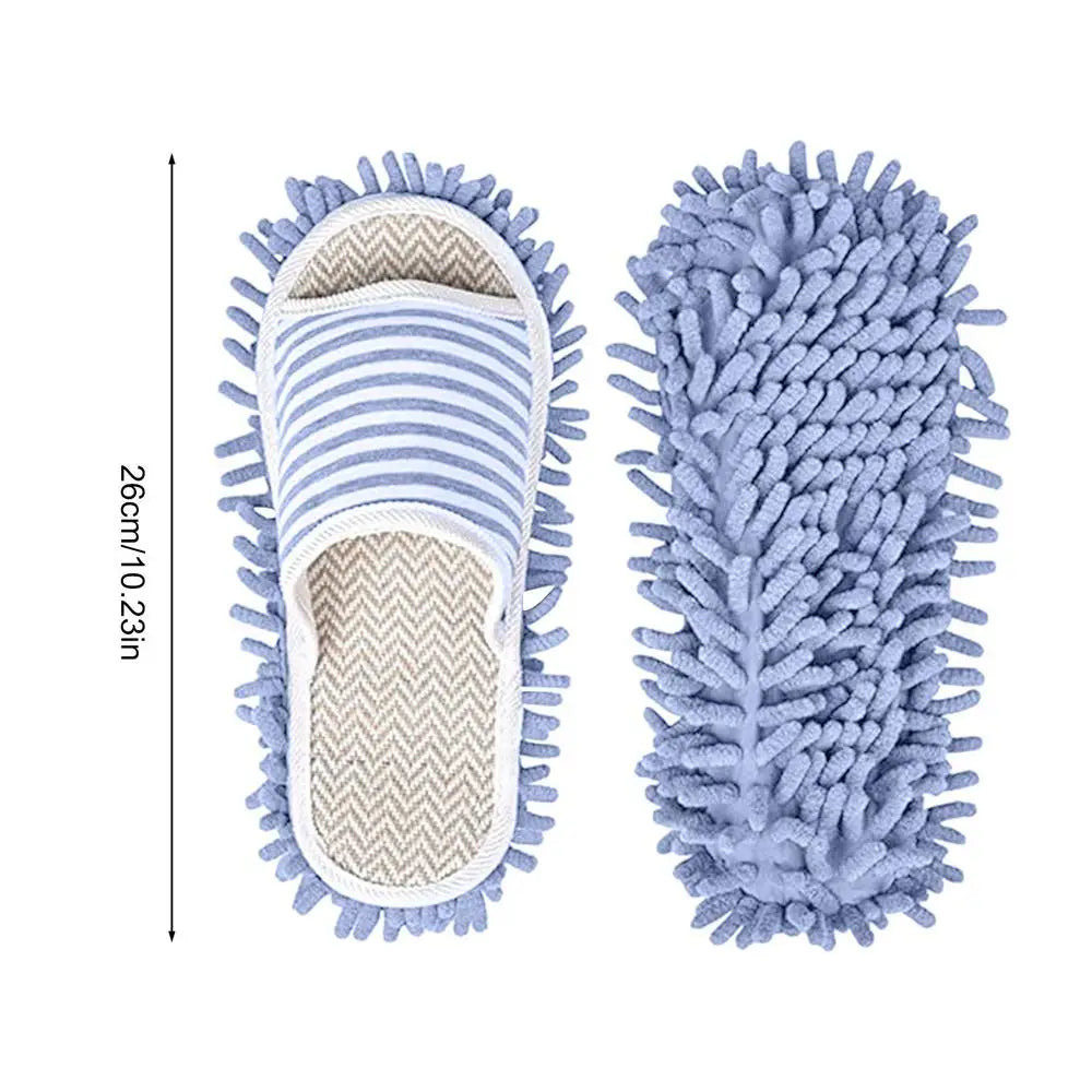 Labor-saving Washable Mop Slippers For Floor Cleaning Detachable Microfiber Slipper Dusting Mop Floor Dust Dirt Hair Cleaner