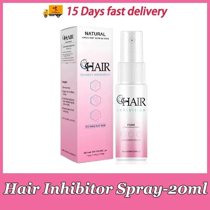 2 Minutes Fast Hair Removal Spray Painless Hair Growth Inhibitor Arm Armpit Leg Permanent Depilatory for Men Women Repair Care