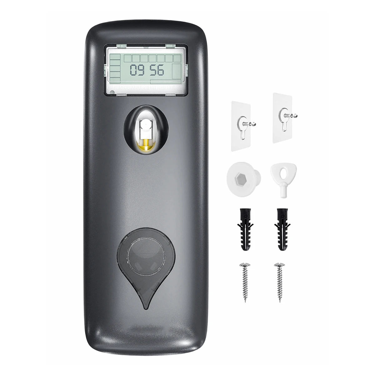 Automatic Fragrance Perfume Spray Distributor 300ML Liquid Air Freshener Dispenser LCD Programmable Toilet Room Odor Eliminator