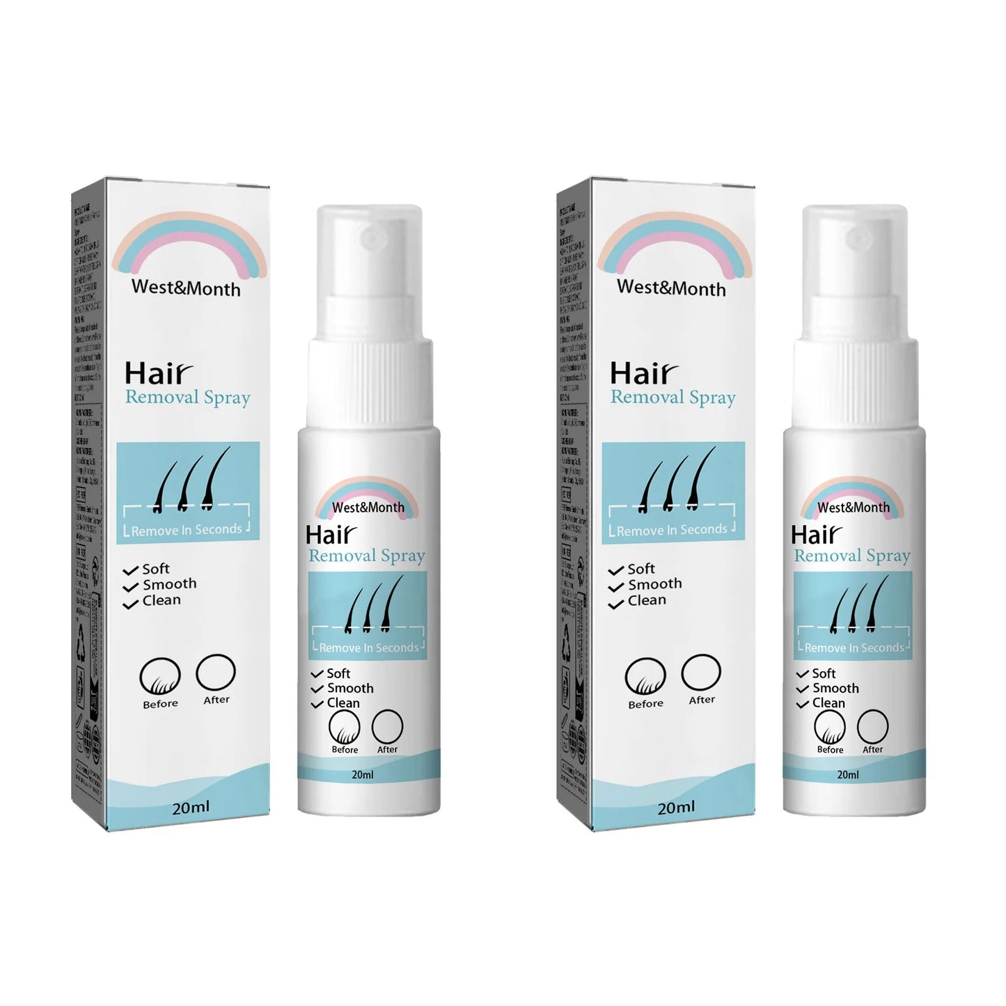 Hair Removal Spray Hair Growth Inhibitor Natural Painless Depilatory Spray Body Armpit Private Parts Hair Remover for Smooth Ski