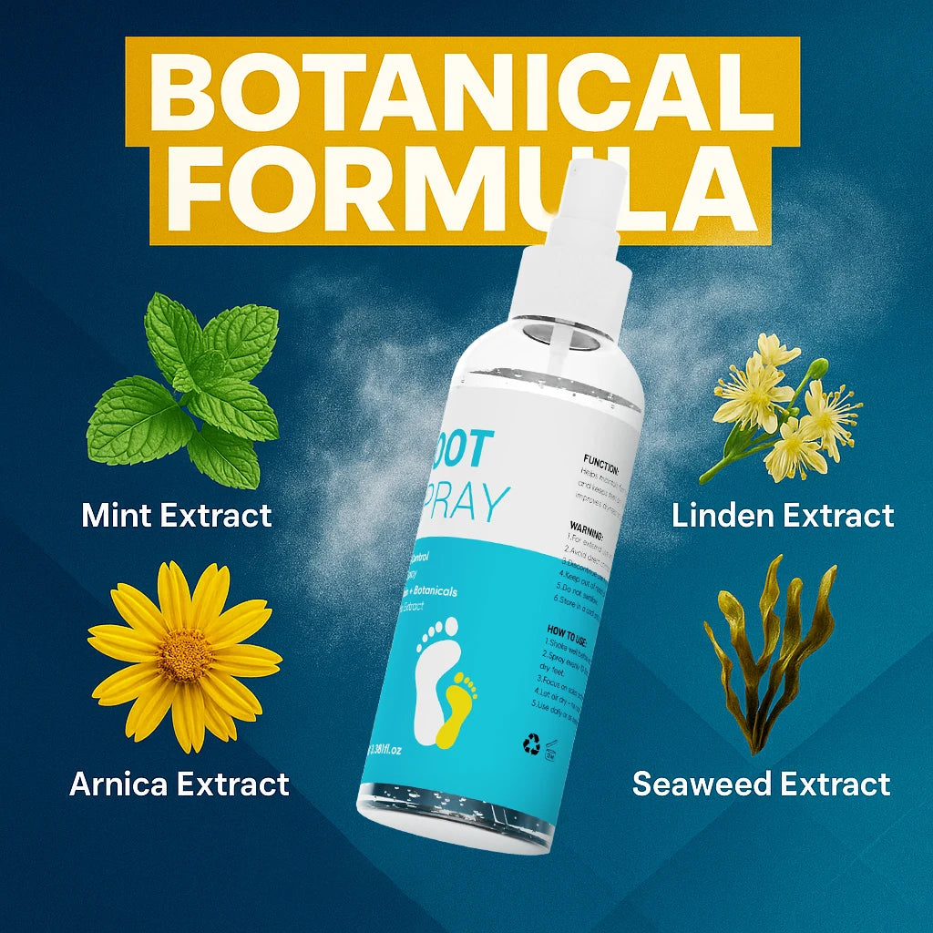 Foot Odor Eliminator Spray ,Shoe Deodorizer - 100ml Fast-Acting Formula with Natural Extracts, Instantly Removes Odor