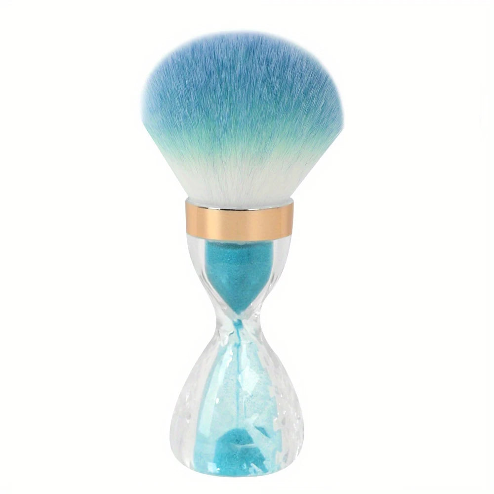 Nail Art Dust Brush For Nails Hourglass Handle Powder Remove Soft Cleaning Nail Brush For Manicure Gel Nail Accessories Tool
