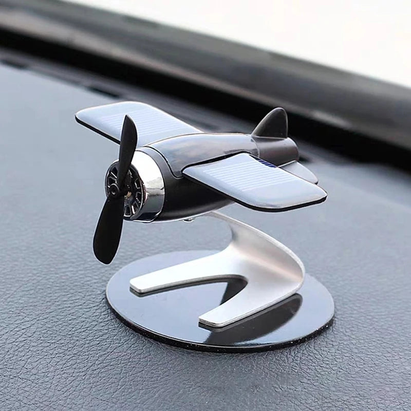 Car Air Freshener Solar Airplane Model Center Console Decoration Auto Fragrance Air Fresheners