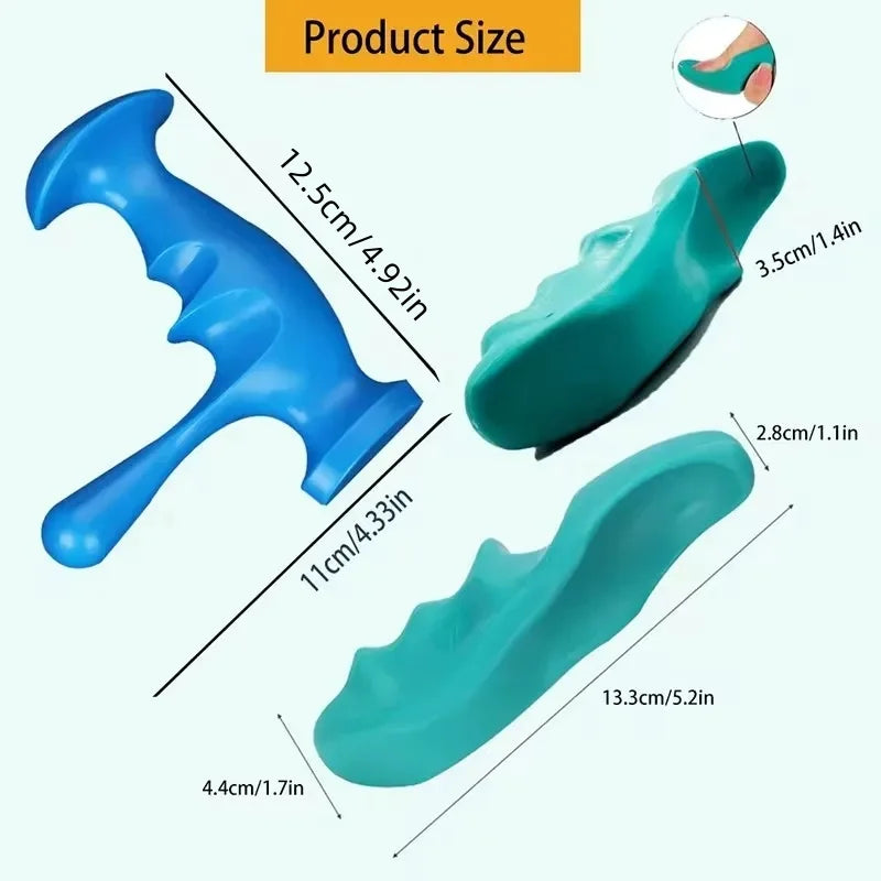 Portable Hand-Held T-Shaped And Thumb Massagers Press Trigger Points All Over The Body To Manually Relax Deep Muscle Tissue