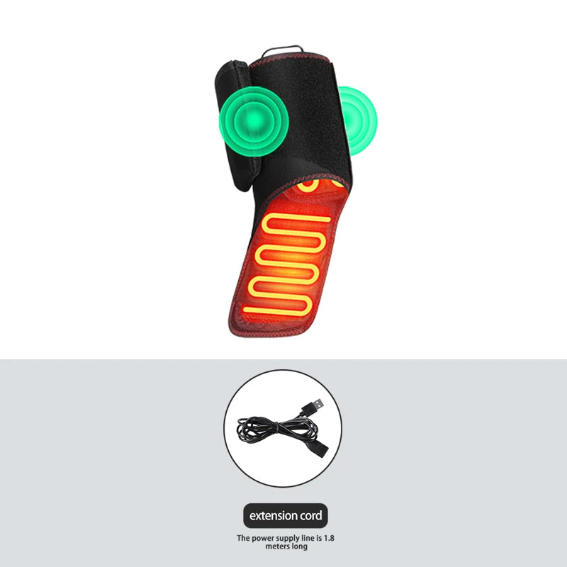 Ankle Brace Massager - 3-Gear Heat & Vibration,Relieves Joint Pain & Swelling,Aids Sports Recovery,For Fitness Fans & Seniors