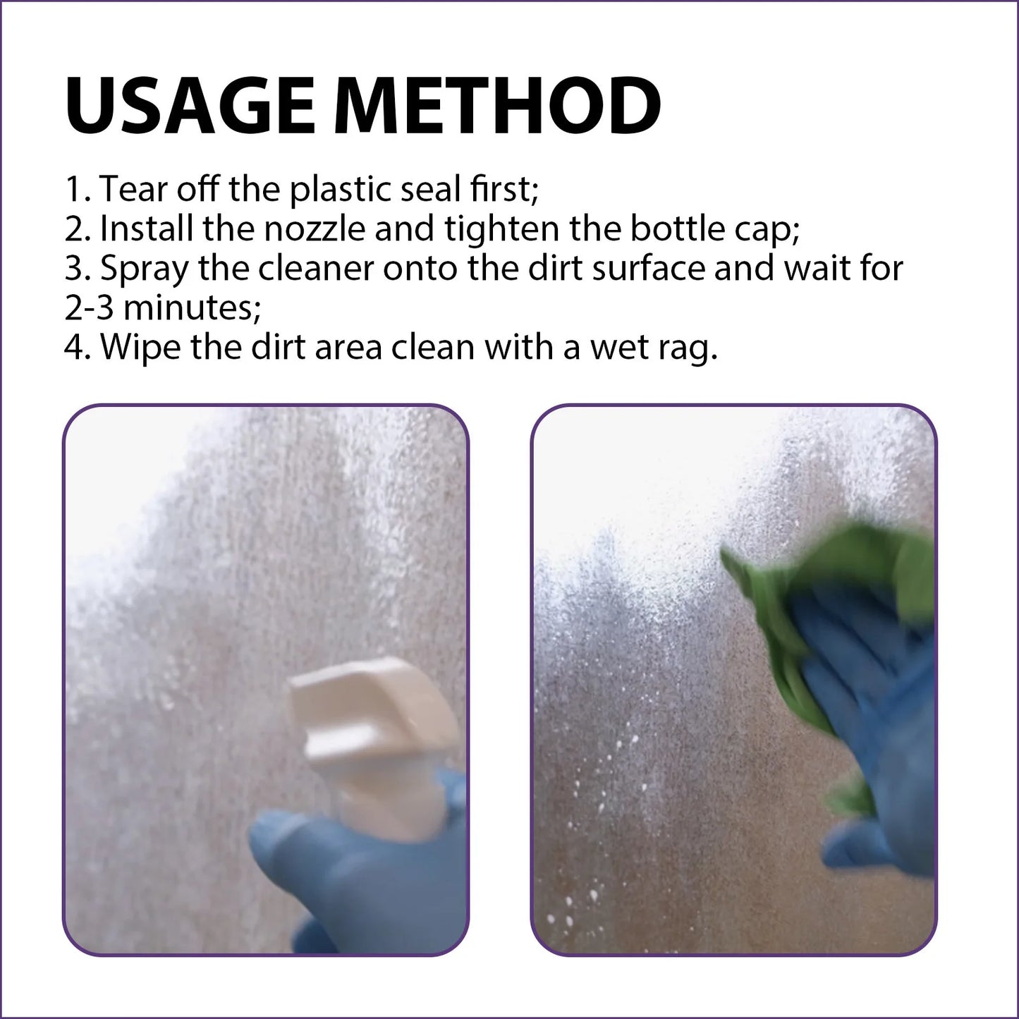 Glass Cleaning Spray Window Mirror Windshield Polishing Dirt Dust Oil Film Removal Water Spot Cleaner Anti Fog Glasses Cleaner