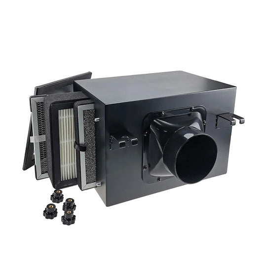 Fresh Air Intake Inline Filter Box With Pre-filter, Activated Carbon and HEPA filter For HVAC System to Intake Fresh Air