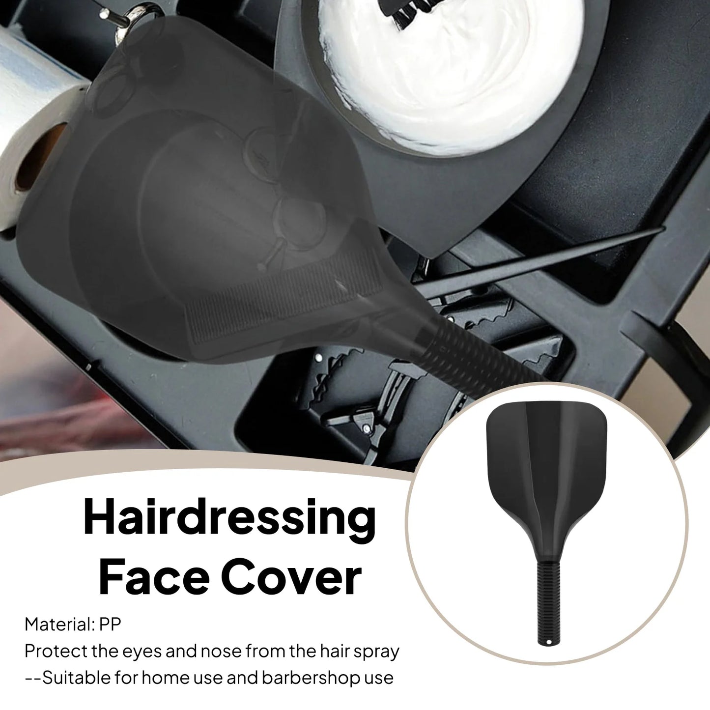 Hairdressing Face Cover Spray Face Mask Hair Spray Professional Hair Cutting Eye Protector Cover Anti Slip for Barber Supplies