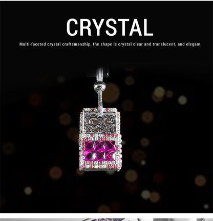 New Car Hanging Air Freshener Empty Glass Bottle Perfume Rearview Mirror Ornament Car Stuff Bling Car Accessories for Woman