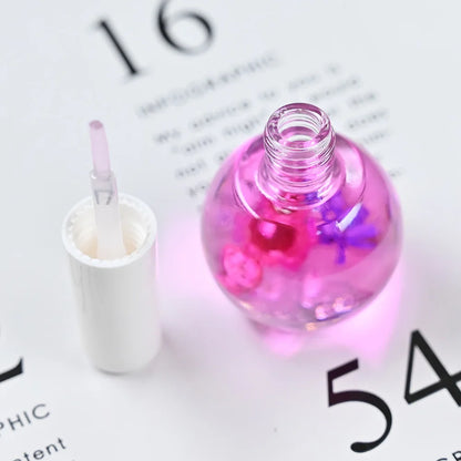 8 Flowers Nail Nutrition Oil,Moisturizing Dried Nutrient Nail Cuticle Oil ,Nails Care Repair Damaged Liquid Nail Art Design Tool