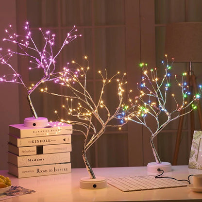 LED Night Light Mini Christmas Tree Copper