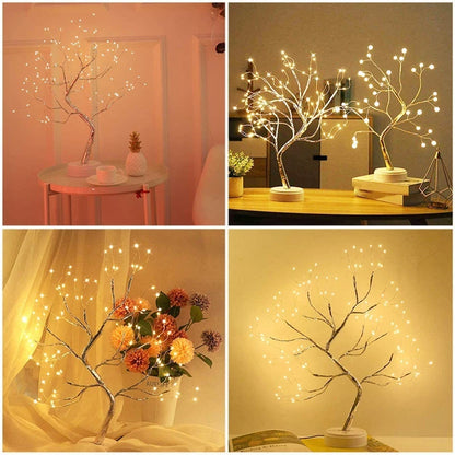 LED Night Light Mini Christmas Tree Copper