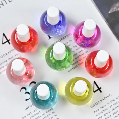 8 Flowers Nail Nutrition Oil,Moisturizing Dried Nutrient Nail Cuticle Oil ,Nails Care Repair Damaged Liquid Nail Art Design Tool