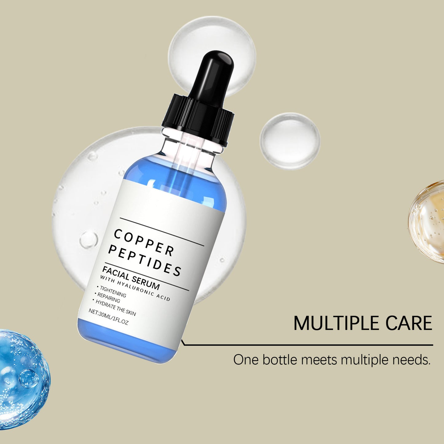 Hyaluronic Acid Serum Hydrating Repairing Stabilizing Brightening Shrink Pores Glowing Firming Lifting Facial Moisturizing Serum