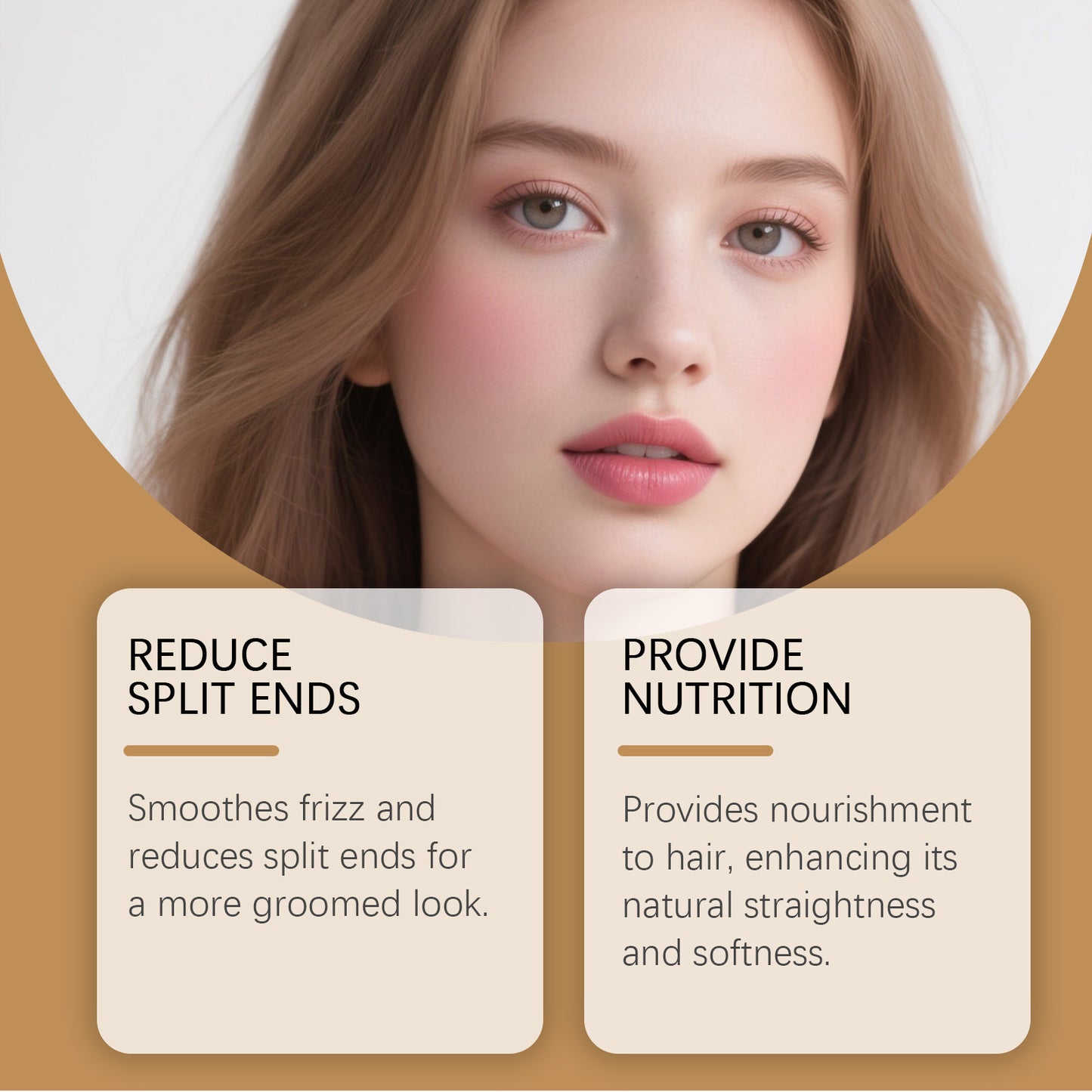 Hair Smoothing Spray Repair Frizz Split Ends Damaged Dry Hair Moisturizing Nourish Soothing Scalp Soft Straight Shiny Hair Spray