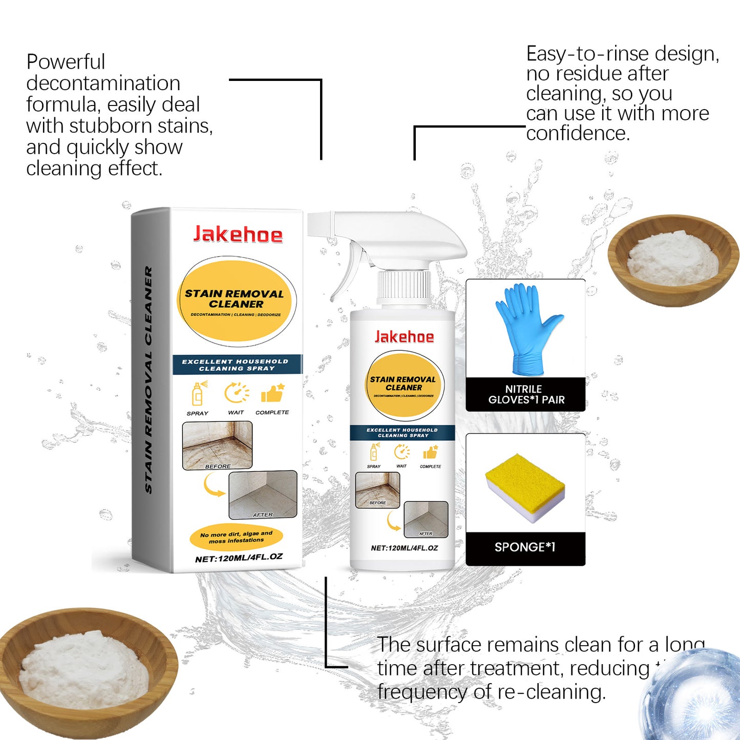 Shower Cleaner Spray Floor Dirt Stain Removal Household Bathroom Tile Cleaner Ceramic Floor Polishing Bathroom Cleaning Liquid