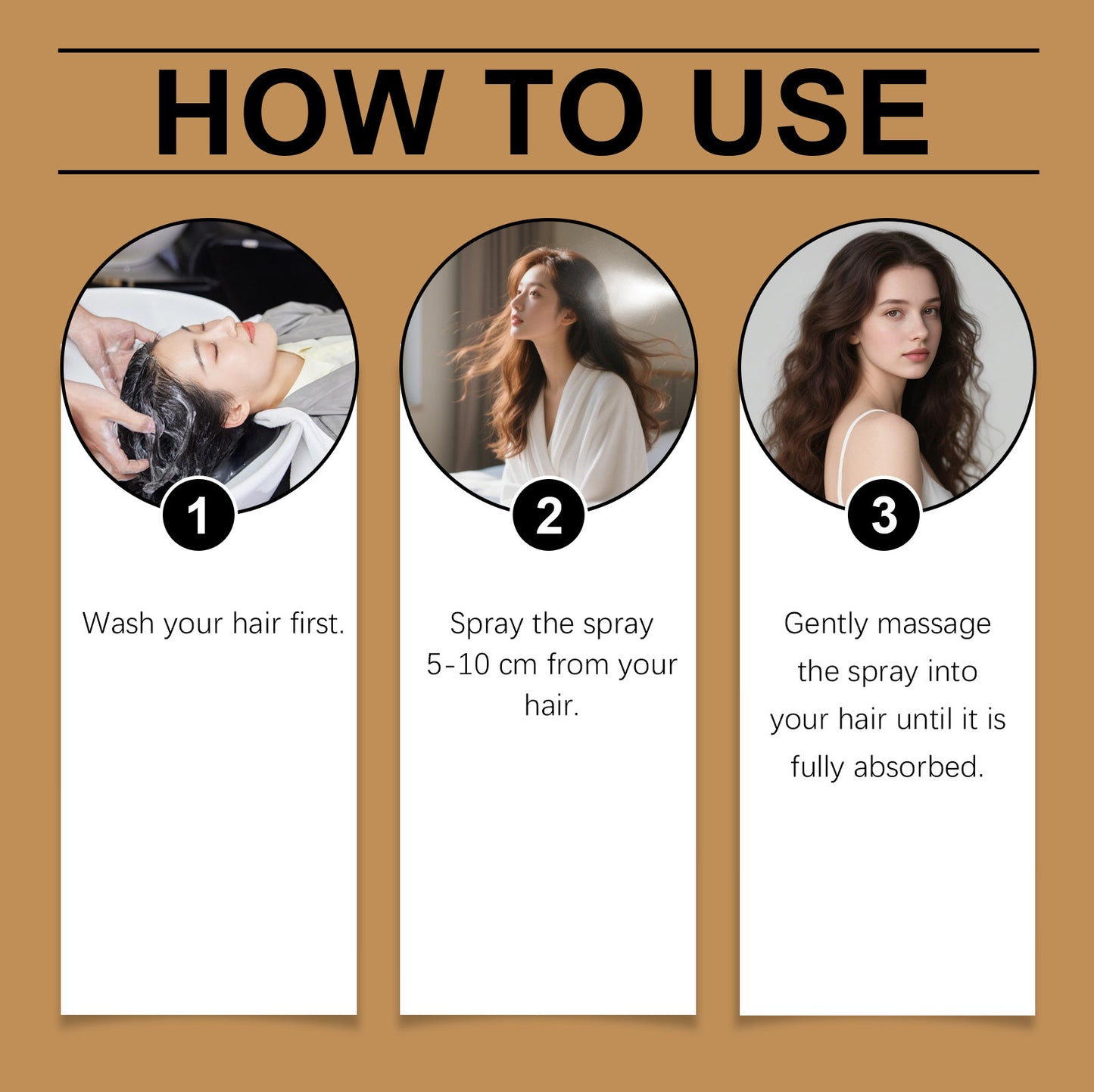 Hair Smoothing Spray Repair Frizz Split Ends Damaged Dry Hair Moisturizing Nourish Soothing Scalp Soft Straight Shiny Hair Spray