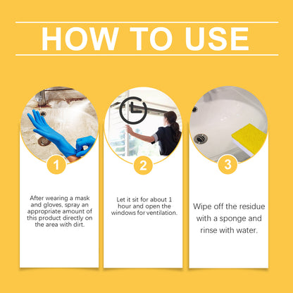 Shower Cleaner Spray Floor Dirt Stain Removal Household Bathroom Tile Cleaner Ceramic Floor Polishing Bathroom Cleaning Liquid