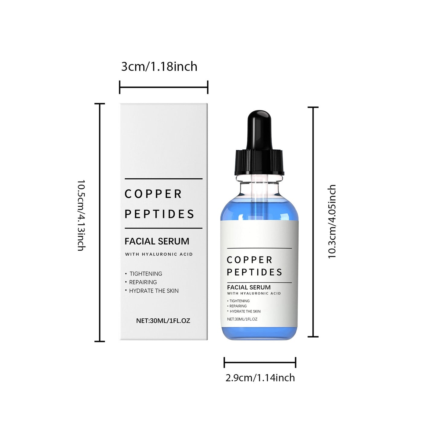 Hyaluronic Acid Serum Hydrating Repairing Stabilizing Brightening Shrink Pores Glowing Firming Lifting Facial Moisturizing Serum