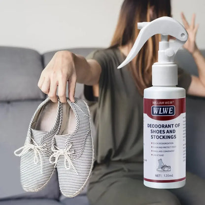 120ml Outdoors Shoe Deodorizer Odor Refresher Spray Removes Stubborn Odors Shoe Smell Fighter for Canvas Leather Gym Shoes
