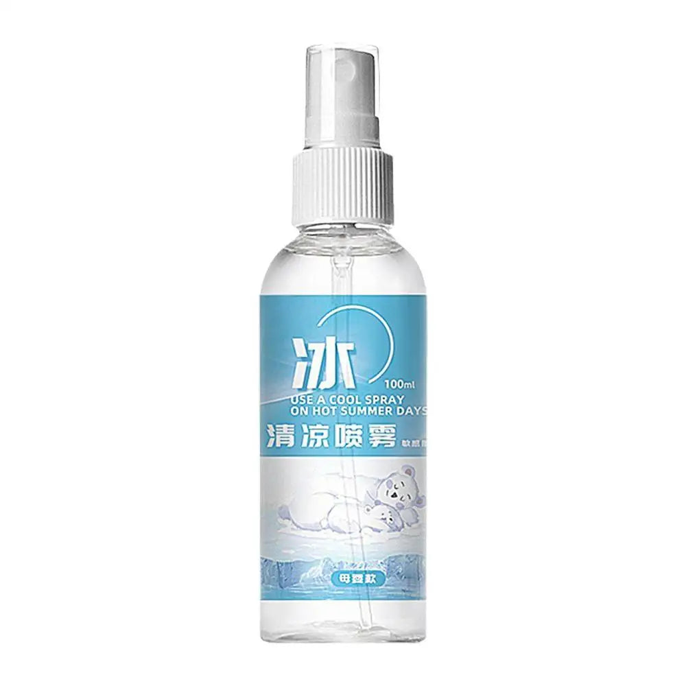 100ml Cooling Spray Refreshing Cool For Body Fine Mist Body Cooling Spray Safe Portable Instant Cooling Long Lasting Sprays