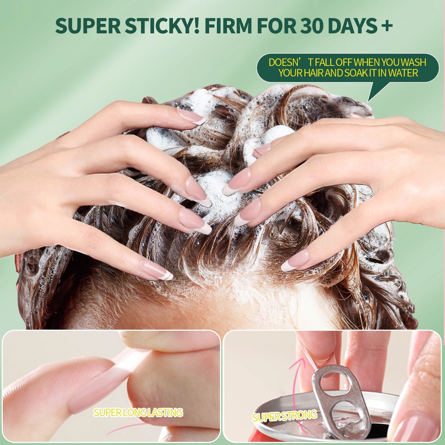 Nailpop 15ml Brush On Nail Glue Easy Application Long-Lasting Super Strong Nail Bond for Acrylic Nails Nail Tips Press On Nails