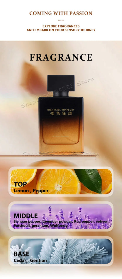 50ML Pheromone Men's Perfume High Quality Woody Scent Emits Charm Enhances Confidence Long-lasting Fragrance Cologne for Men