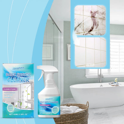 Jakehoe  Daily Shower Cleaner No-Rinse, No-Scrub, Daily Spray for Glass, Tile, Grout, Fresh Clean Scent
