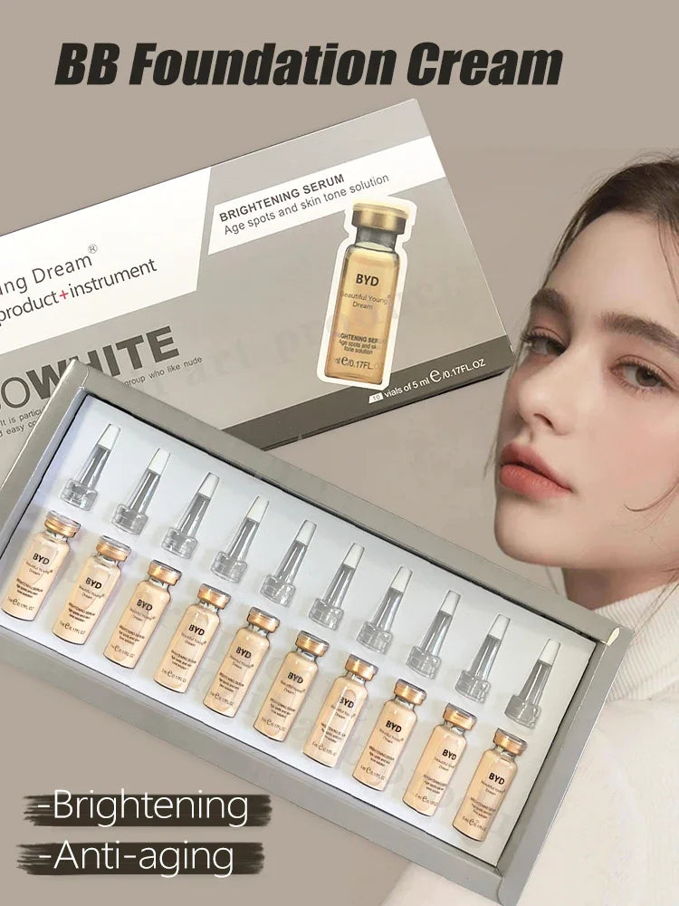 Korea 5ml BB Lip Serum BB Cream Glow Ampoule Starter Kit Brightening Moisturizing Lipstick Serum Kit Lip Gloss Pigment Skin Care