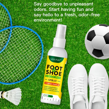 100ml Foot Shoes Deodorizer Spray Lemon Perfume Feet Shock Odor Nemesis Deodorant Removal Antibacterial Refresh Stink Freshener
