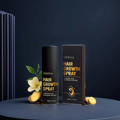 Halo Hair Thickening Spray Reduces Hair Breakage Increases Density Convenient Even Coverage Design Absorbs Quickly No Residue