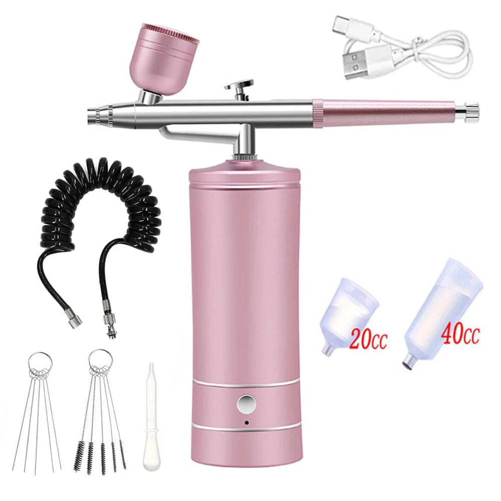 Airbrush Nail High Pressure Nail Art Printing Machine Portable Spray Gun For Nail Art Makeup Painting Cake Nail Spray Airbrush