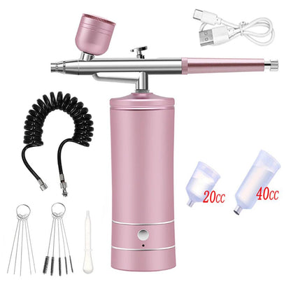 Airbrush Nail High Pressure Nail Art Printing Machine Portable Spray Gun For Nail Art Makeup Painting Cake Nail Spray Airbrush