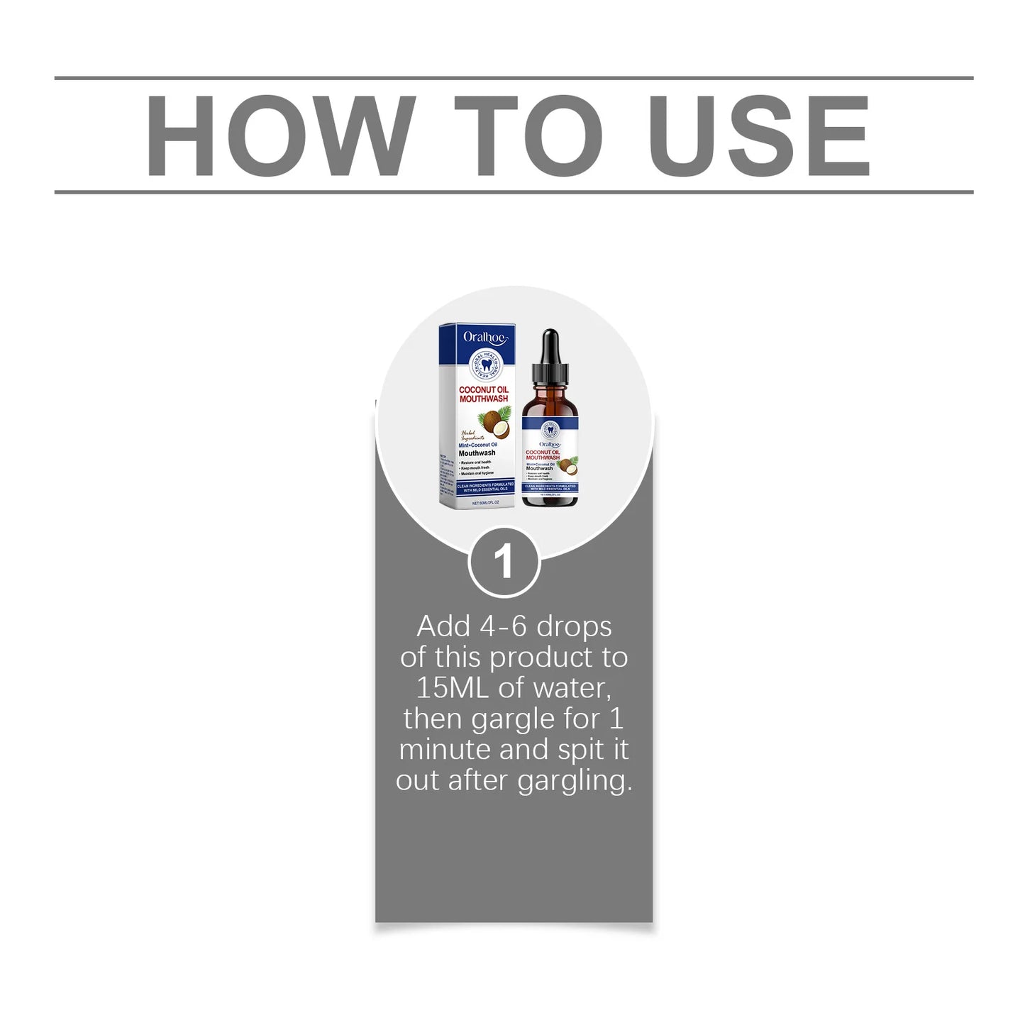 Oralhoe Coconut Oil Mouthwash Teeth Whitening Cleansing Refreshing Gums Fresher Oral Bad Breath Home Business Mouth Health Care