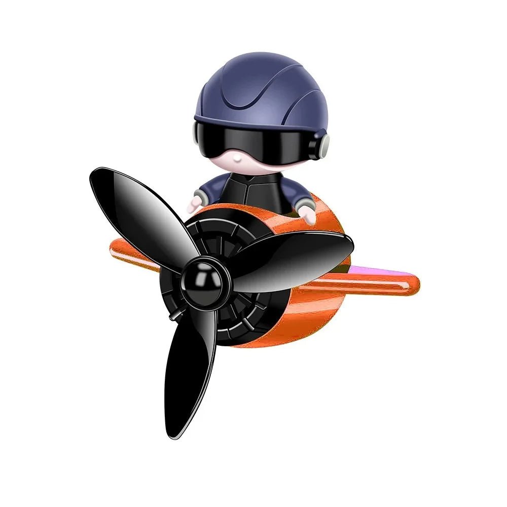 Car Air Freshener Aromatherapy Accessories Interior Perfume Diffuser Rotating Propeller Outlet Fragrance Cartoon Design Supplies