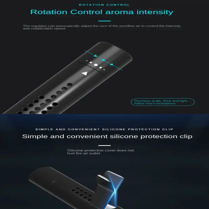 Car Air Vent Freshener Perfume Diffuser Metal Air Conditioning Outlet Clip with 5 Aroma Fragrance Sticks Auto Interior Accessory