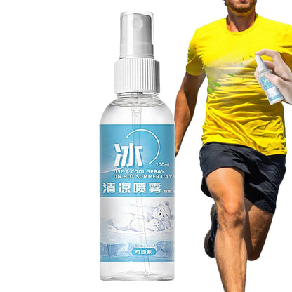 100ml Cooling Spray Refreshing Cool For Body Fine Mist Body Cooling Spray Safe Portable Instant Cooling Long Lasting Sprays