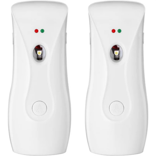 B84B-Automatic Air Freshener Dispenser(2-Pack), Aerosol Sprayer Machine, Wall Mountable Or Free-Standing Adjustable Timer