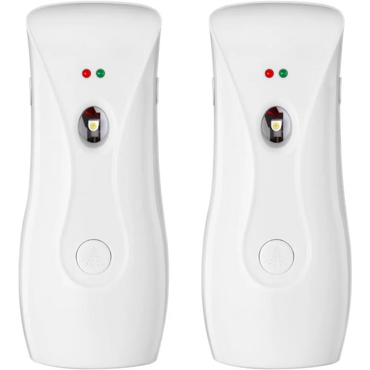 B84B-Automatic Air Freshener Dispenser(2-Pack), Aerosol Sprayer Machine, Wall Mountable Or Free-Standing Adjustable Timer