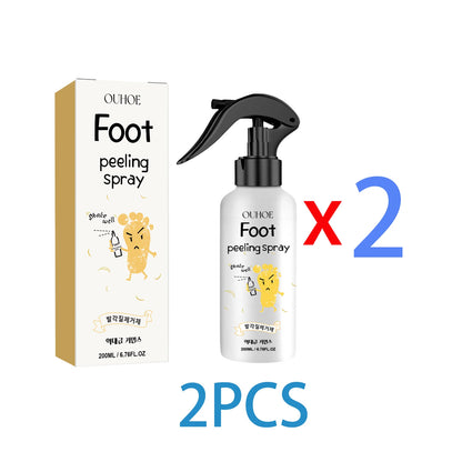 Ouhoe Foot Exfoliating Spray 72H Moisture Lock Callus Softener Anti Dry Crack Repair Odor Control Brightening Foot Care Liquid