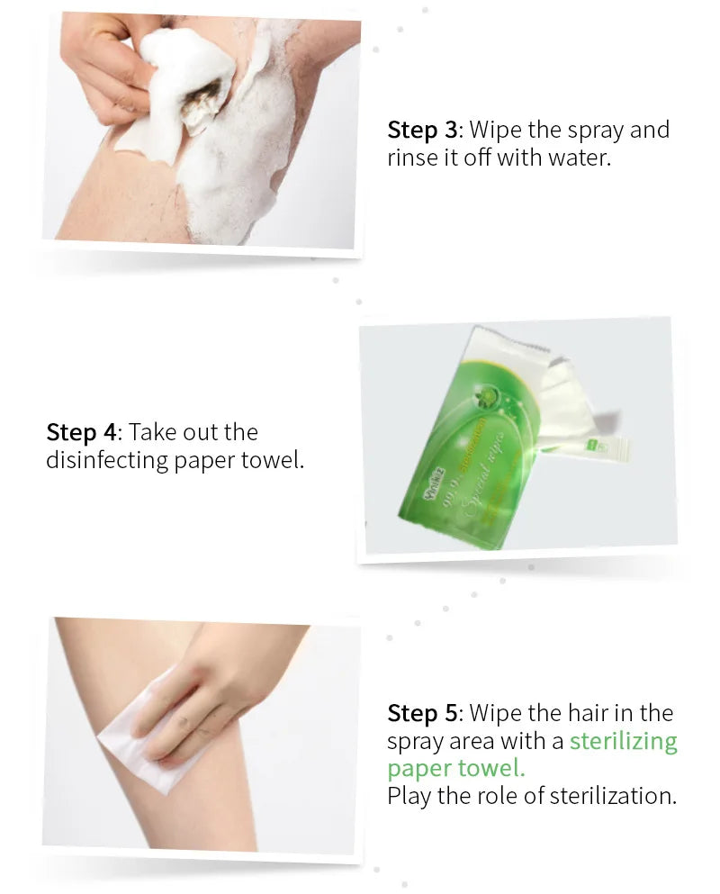 Fast Hair Removal Spray Painless Hair Growth Inhibitor Remove Armpit Leg Arm Permanent Depilatory for Men Women Repair Body Care