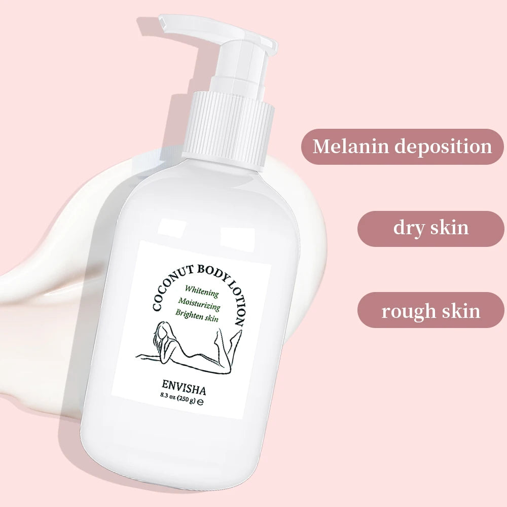 Skin Care Coconut Oil Face Body Lotion Cream Whitening Moisturizing Brightening Collagen Hyaluronic Acid Retinol Remove Melanin