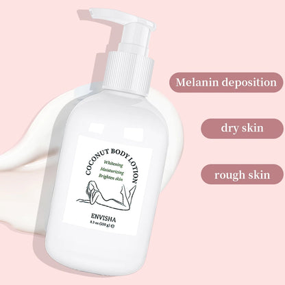Skin Care Coconut Oil Face Body Lotion Cream Whitening Moisturizing Brightening Collagen Hyaluronic Acid Retinol Remove Melanin