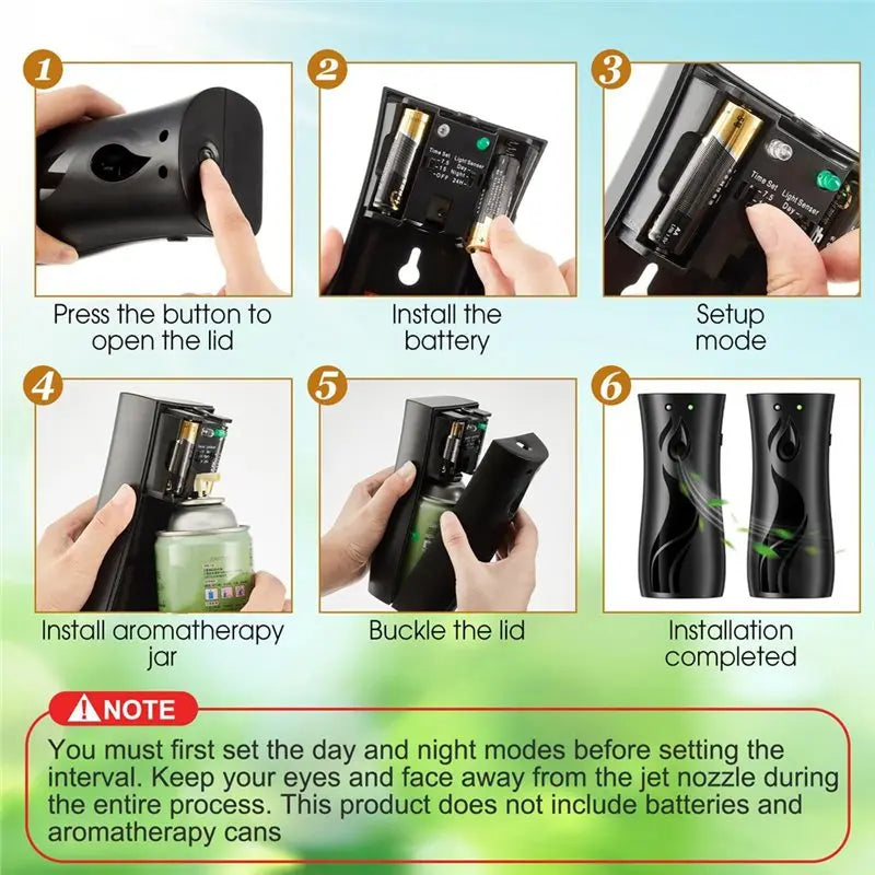 B89B-Automatic Fragrance Dispenser Wall Mounted Or Standing Aerosol Air Freshener Spray Dispenser 3-Pack